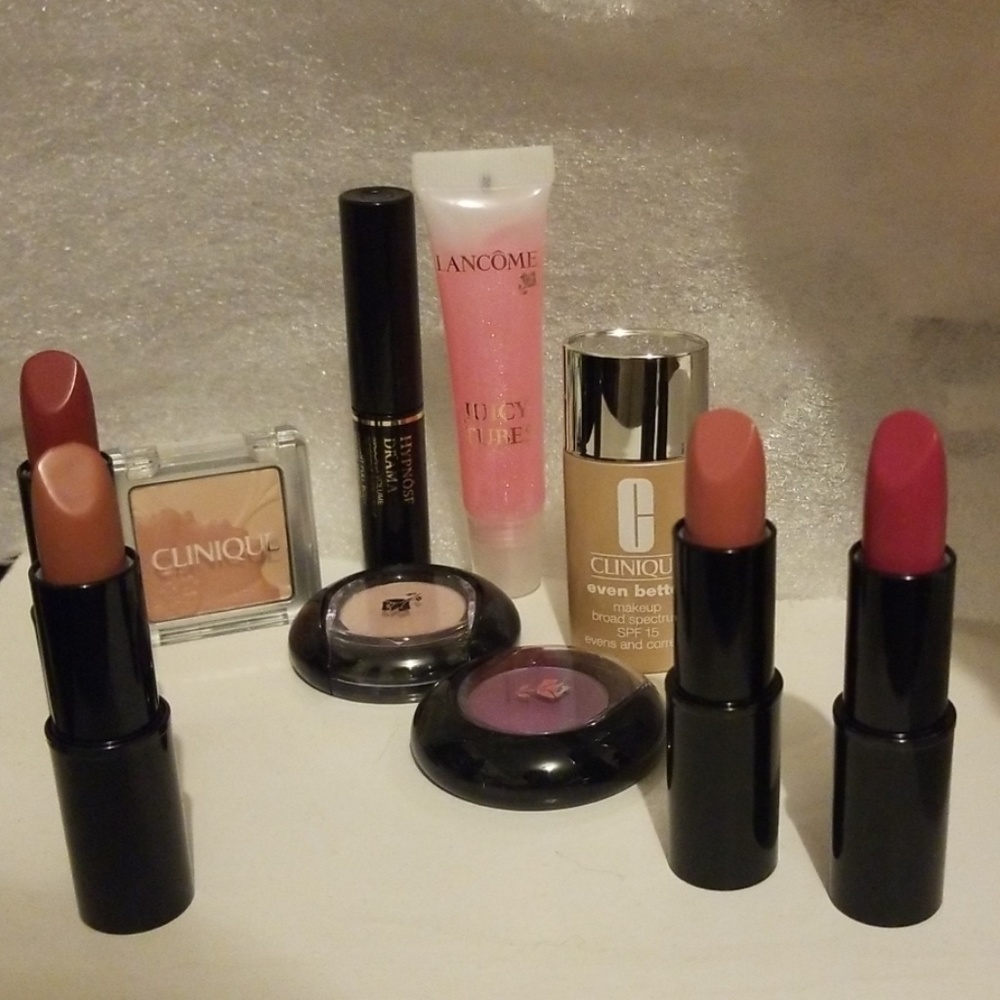 Lancome and Clinque makeup lot lipstick, mascara